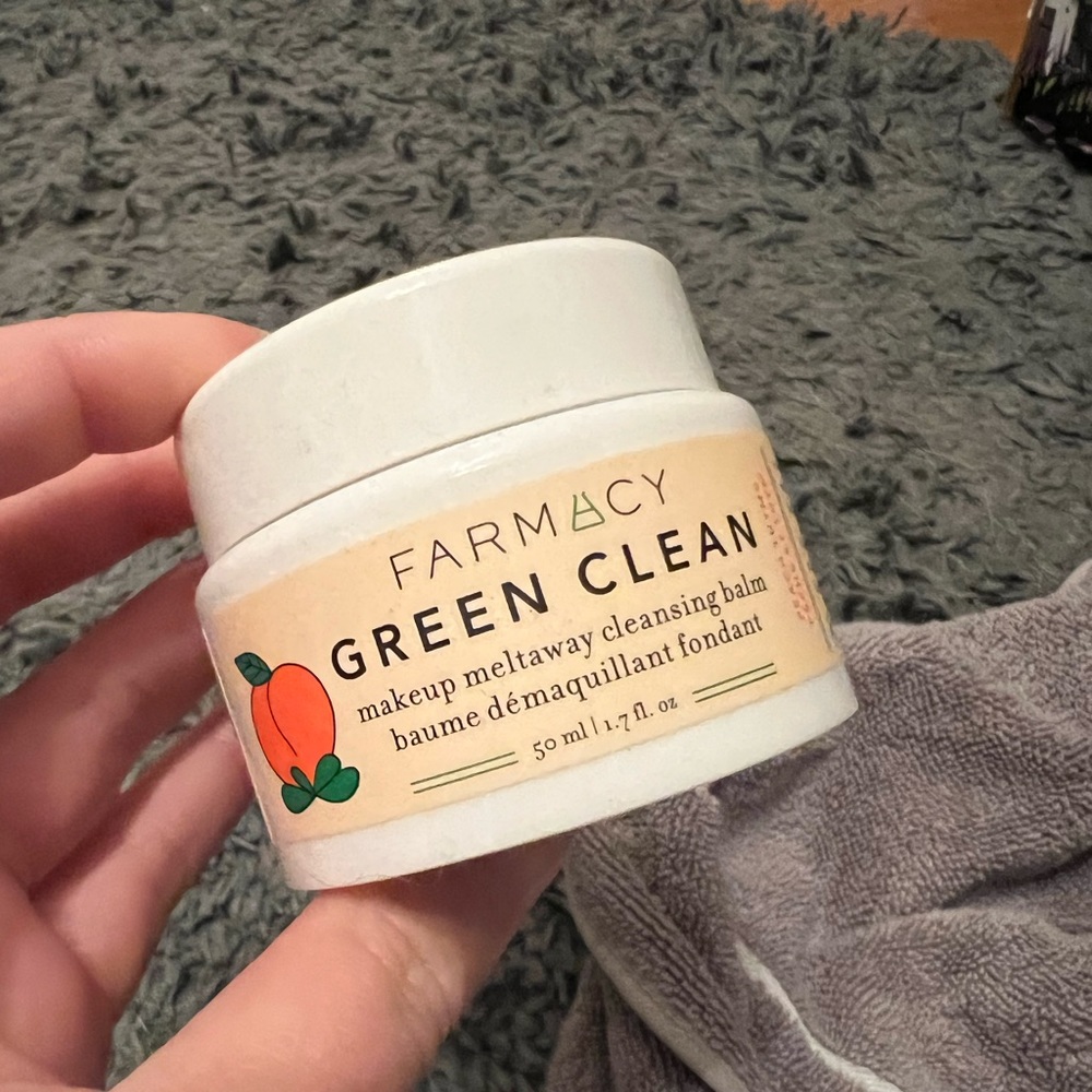 Farmacy Green Clean peach cleansing balm